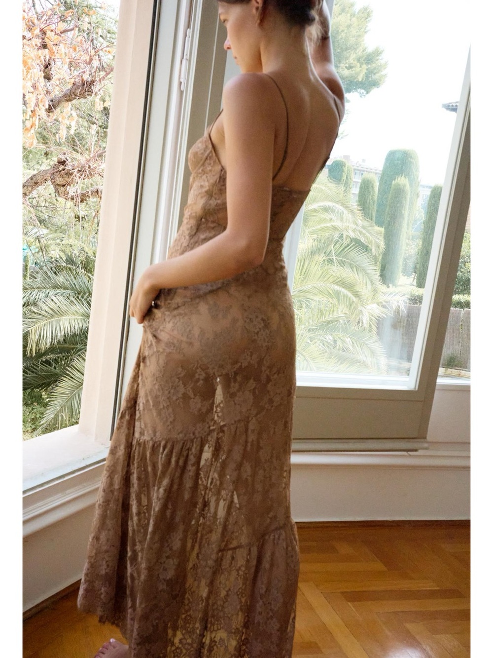 Zara RING-DETAIL LACE STRAPPY DRESS - Picture 3 of 7